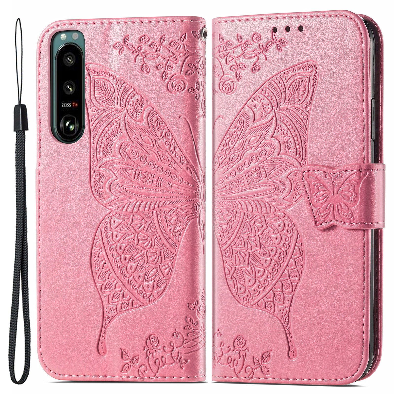 For Sony Xperia 5 IV 5G Anti-Dust PU Leather Phone Case Imprinted Butterfly Pattern Stand Wallet Flip Magnetic Closure Phone Cover For Sony Xperia 5 IV 5G Anti-Dust PU Leather Phone Case Imprinted Butterfly Pattern Stand Wallet Flip Magnetic Closure Phone Cover